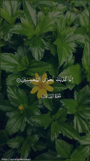As-Saaffaat Ayah 121 - Arabic wallpaper