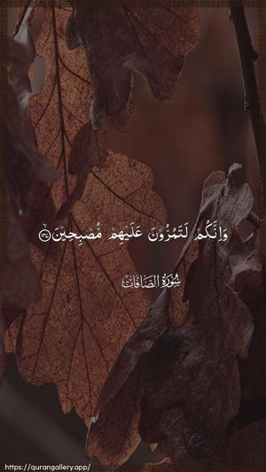 As-Saaffaat Ayah 137 - Arabic wallpaper