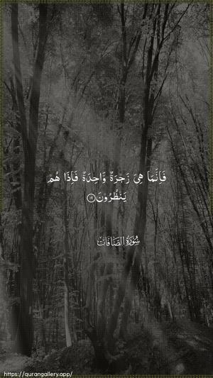 As-Saaffaat Ayah 19 - Arabic wallpaper