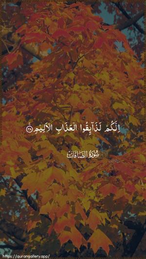 As-Saaffaat Ayah 38 - Arabic wallpaper