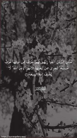Az-Zumar Ayah 20 - Arabic wallpaper