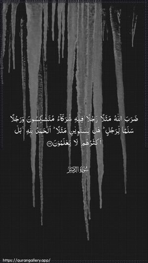 Az-Zumar Ayah 29 - Arabic wallpaper