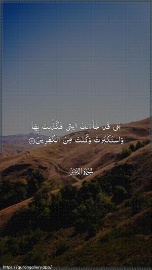 Az-Zumar Ayah 59 - Arabic wallpaper