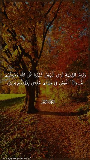 Az-Zumar Ayah 60 - Arabic wallpaper