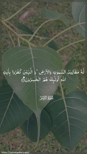 Az-Zumar Ayah 63 - Arabic wallpaper