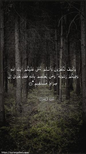 Aal-i-Imraan Ayah 101 - Arabic wallpaper