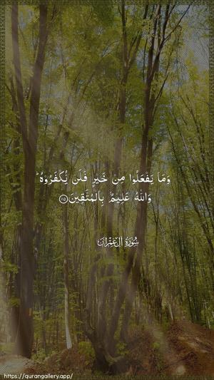 Aal-i-Imraan Ayah 115 - Arabic wallpaper