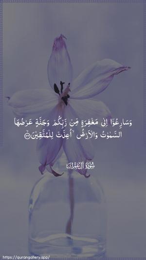 Aal-i-Imraan Ayah 133 - Arabic wallpaper