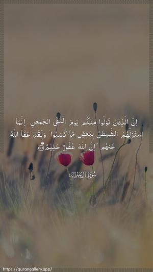Aal-i-Imraan Ayah 155 - Arabic wallpaper