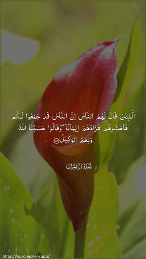 Aal-i-Imraan Ayah 173 - Arabic wallpaper