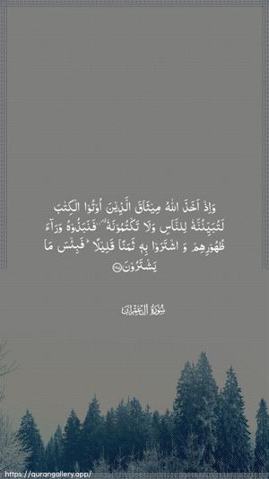 Aal-i-Imraan Ayah 187 - Arabic wallpaper