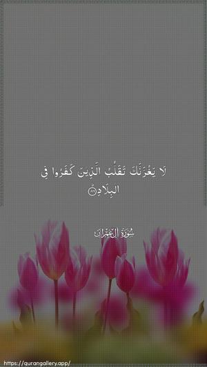Aal-i-Imraan Ayah 196 - Arabic wallpaper