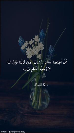 Aal-i-Imraan Ayah 32 - Arabic wallpaper