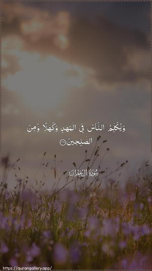 Aal-i-Imraan Ayah 46 - Arabic wallpaper
