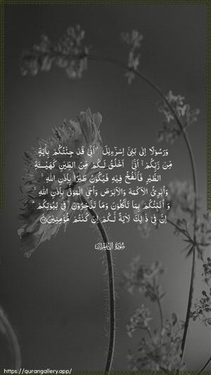 Aal-i-Imraan Ayah 49 - Arabic wallpaper