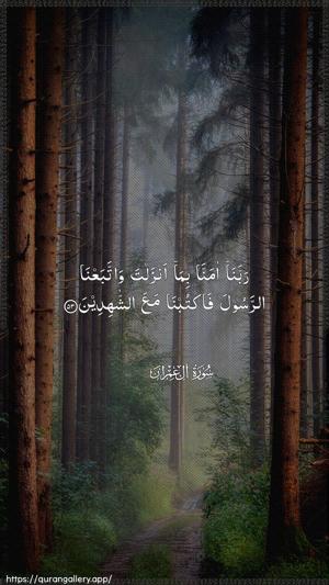 Aal-i-Imraan Ayah 53 - Arabic wallpaper