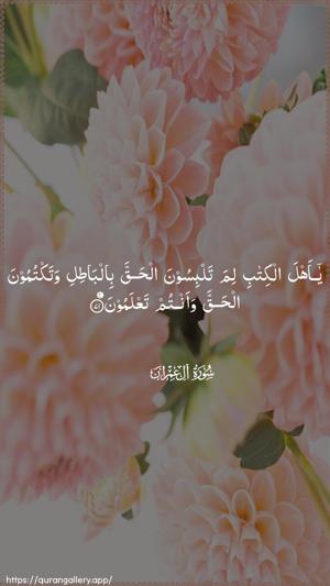 Aal-i-Imraan Ayah 71 - Arabic wallpaper