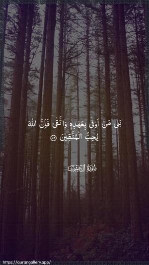 Aal-i-Imraan Ayah 76 - Arabic wallpaper