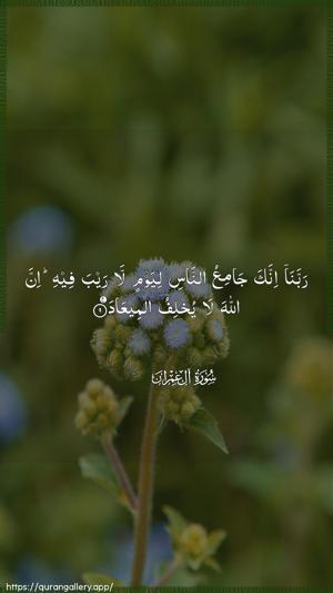 Aal-i-Imraan Ayah 9 - Arabic wallpaper