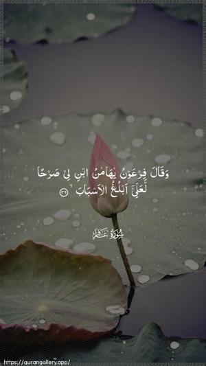 Al-Ghaafir Ayah 36 - Arabic wallpaper