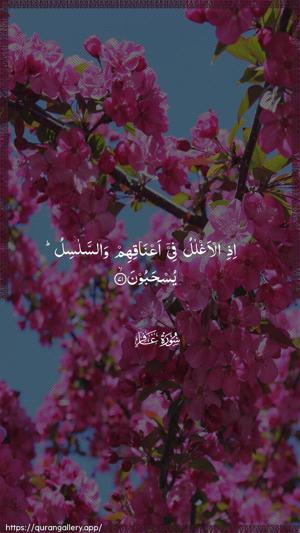 Al-Ghaafir Ayah 71 - Arabic wallpaper