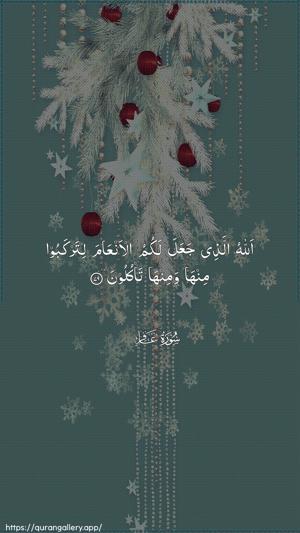 Al-Ghaafir Ayah 79 - Arabic wallpaper