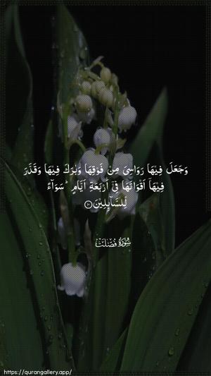 Fussilat Ayah 10 - Arabic wallpaper