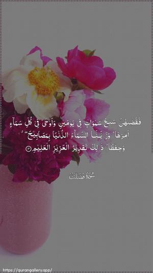 Fussilat Ayah 12 - Arabic wallpaper
