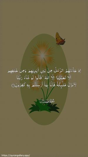 Fussilat Ayah 14 - Arabic wallpaper