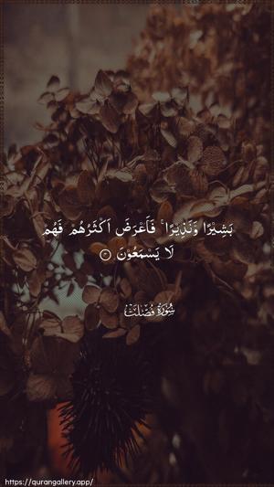 Fussilat Ayah 4 - Arabic wallpaper