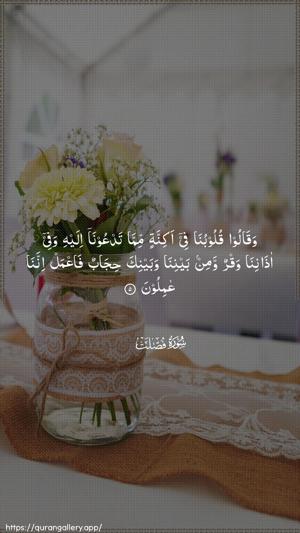 Fussilat Ayah 5 - Arabic wallpaper