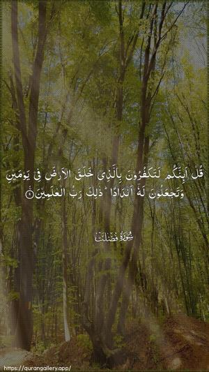 Fussilat Ayah 9 - Arabic wallpaper