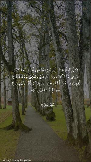 Ash-Shura Ayah 52 - Arabic wallpaper