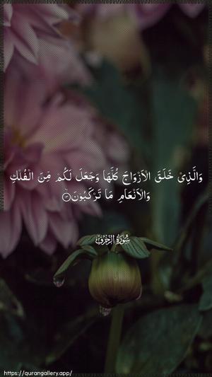 Az-Zukhruf Ayah 12 - Arabic wallpaper