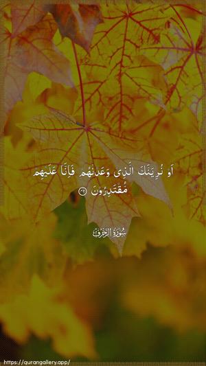 Az-Zukhruf Ayah 42 - Arabic wallpaper