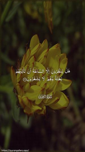 Az-Zukhruf Ayah 66 - Arabic wallpaper