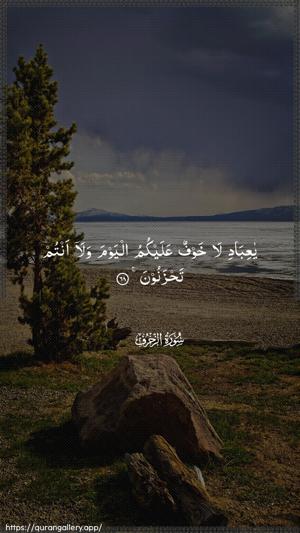 Az-Zukhruf Ayah 68 - Arabic wallpaper
