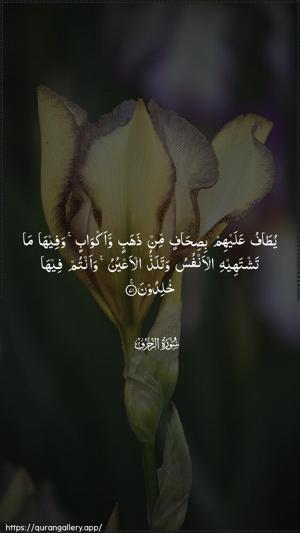 Az-Zukhruf Ayah 71 - Arabic wallpaper