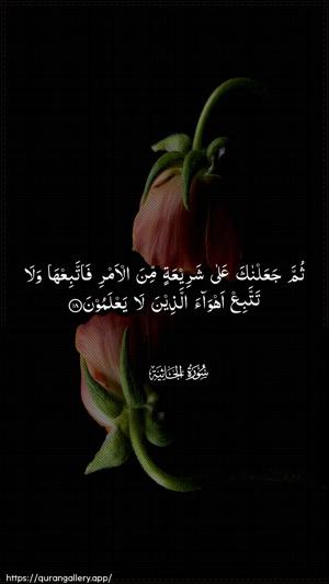 Al-Jaathiya Ayah 18 - Arabic wallpaper