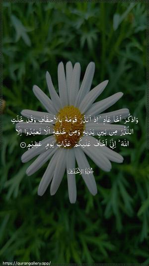Al-Ahqaf Ayah 21 - Arabic wallpaper