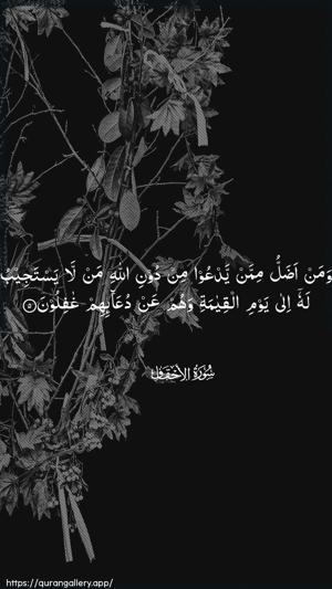Al-Ahqaf Ayah 5 - Arabic wallpaper