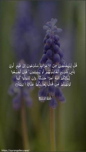 Al-Fath Ayah 16 - Arabic wallpaper