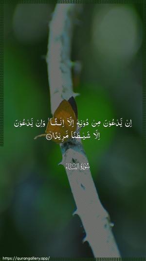 An-Nisaa Ayah 117 - Arabic wallpaper