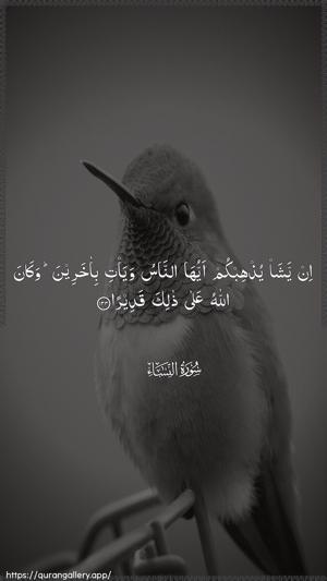 An-Nisaa Ayah 133 - Arabic wallpaper