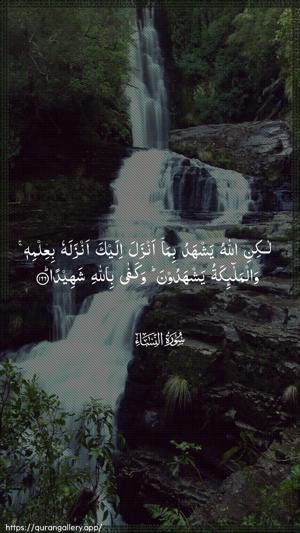An-Nisaa Ayah 166 - Arabic wallpaper