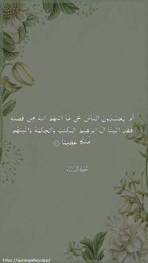 An-Nisaa Ayah 54 - Arabic wallpaper