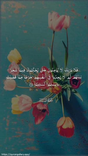 An-Nisaa Ayah 65 - Arabic wallpaper