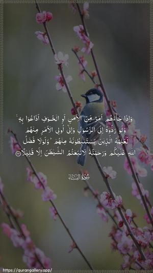 An-Nisaa Ayah 83 - Arabic wallpaper