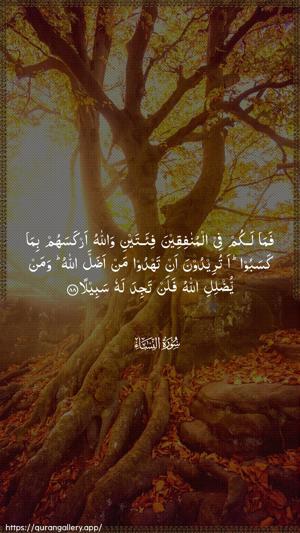 An-Nisaa Ayah 88 - Arabic wallpaper