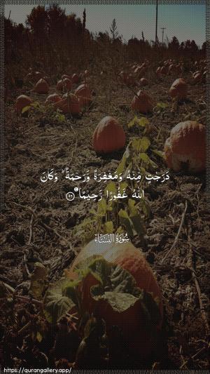 An-Nisaa Ayah 96 - Arabic wallpaper